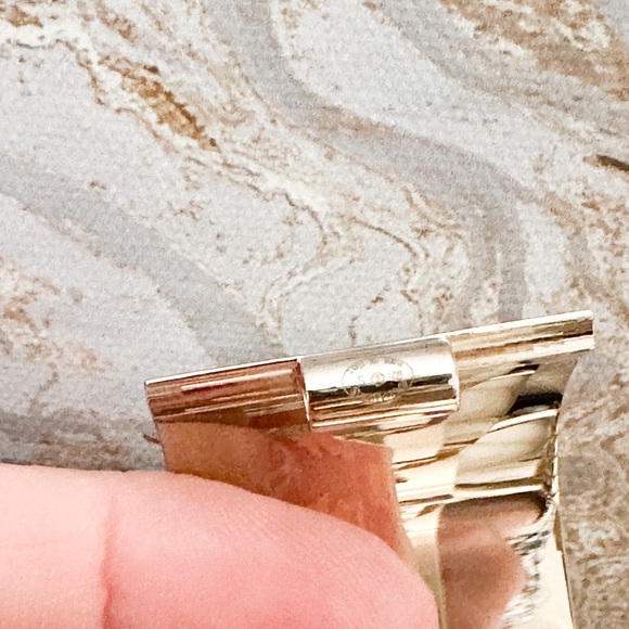 RUNWAY! Ltd Edition! Chanel Gold Metal Micro Pearl Bag Cuff - Picture 10 of 15